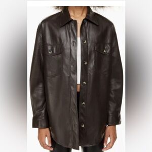 Ganna Shirt Jacket- Vegan Leather